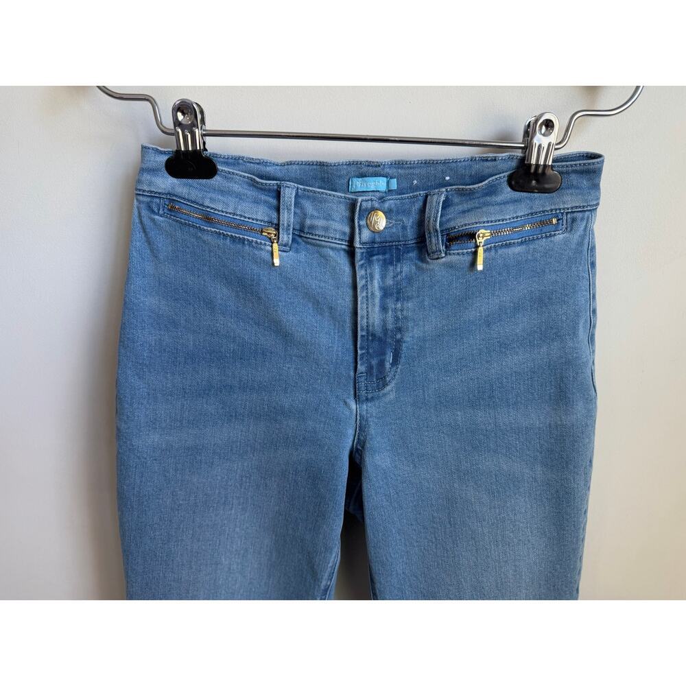 J. McLaughlin High Rise Light-Wash Stretch Denim Skinny Jeans Blue Womens Size 0 - Picture 3 of 7